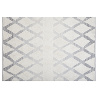 Tappeto da Zona Beige Cotone Intrecciato a mano pelo lungo 140 x 200 cm Moderno