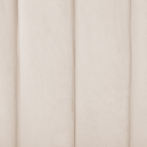 Letto con rete in velluto beige 140 x 200 cm gambe in metallo testata retro capitonné