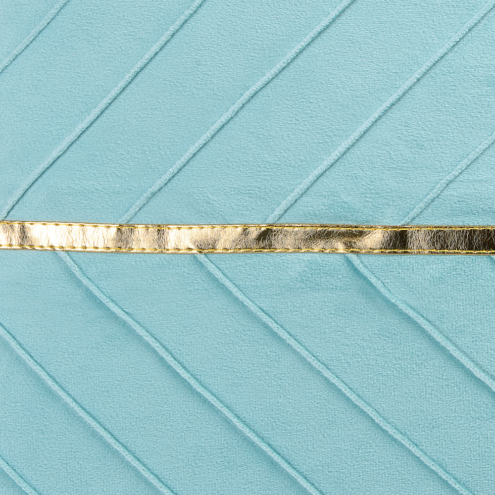 Set di 2 cuscini blu chiaro con dettagli dorati  45 x 45 cm glamour soggiorno camera da letto