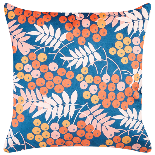 Set di 2 cuscini in velluto multicolore 45 x 45 cm motivo naturale soggiorno camera da letto