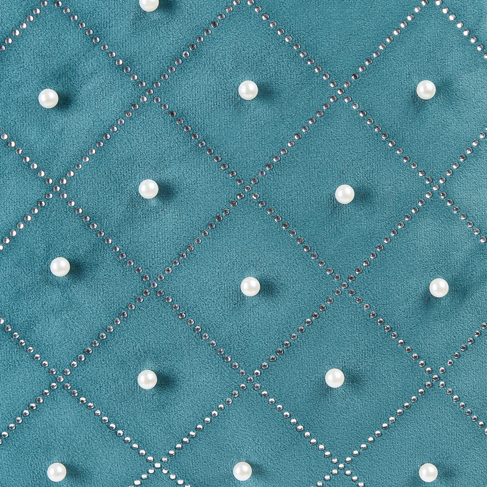 Set di 2 cuscini in velluto blu verde 45 x 45 cm glamour soggiorno camera da letto