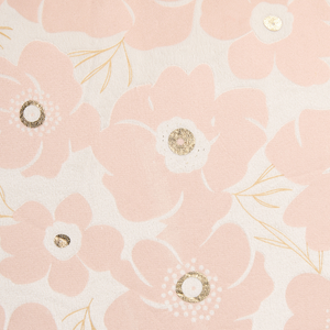 Set di 2 cuscini sparsi in velluto beige e rosa 45 x 45 cm Cuscino da lancio Motivo floreale rimovibile con imbottitura