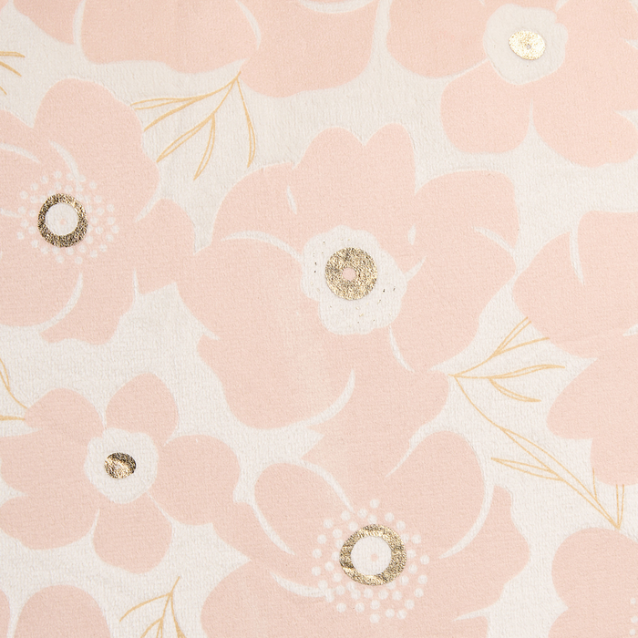 Set di 2 cuscini sparsi in velluto beige e rosa 45 x 45 cm Cuscino da lancio Motivo floreale rimovibile con imbottitura