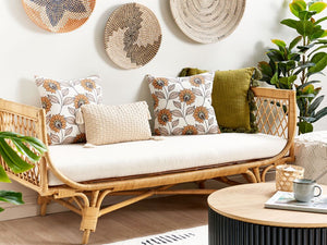 Set di 2 cuscini sparsi multicolore 45 x 45 cm Cuscino da lancio Motivo floreale rimovibile con imbottitura