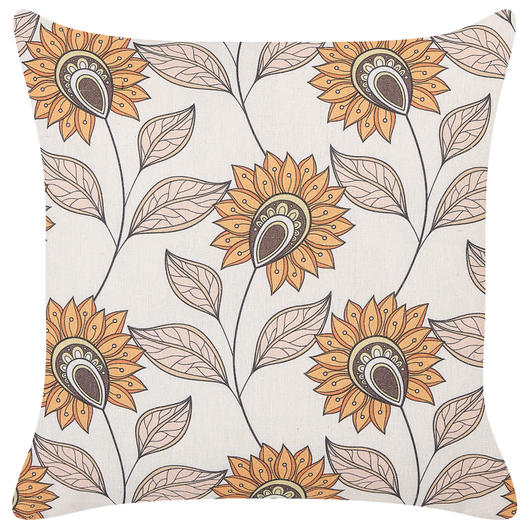 Set di 2 cuscini sparsi multicolore 45 x 45 cm Cuscino da lancio Motivo floreale rimovibile con imbottitura