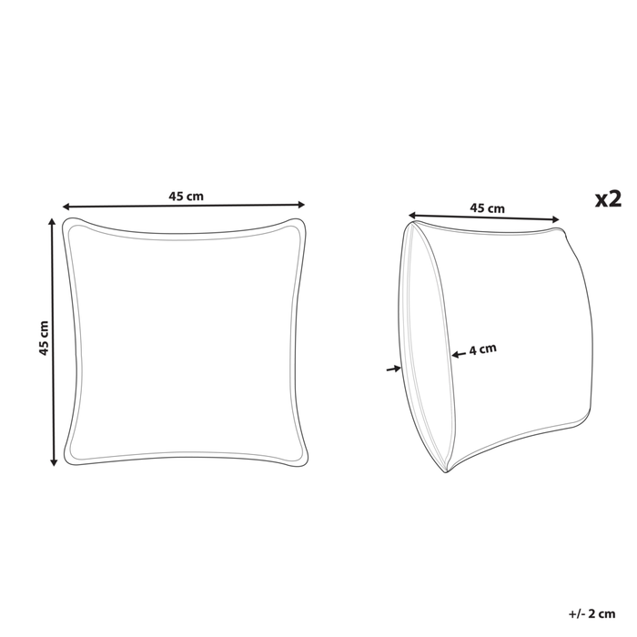 Set di 2 cuscini sparsi in velluto verde 45 x 45 cm Cuscino da lancio con motivo a farfalla Sfoderabile con imbottitura