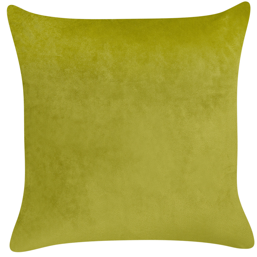 Set di 2 cuscini sparsi in velluto verde chiaro 45 x 45 cm Cuscino da lancio con motivo a farfalla sfoderabile con imbottitura