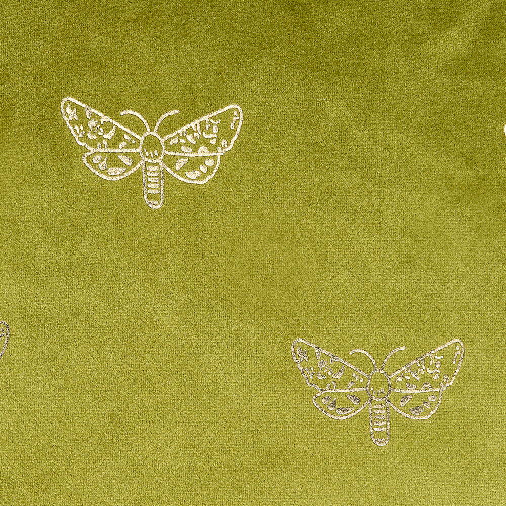 Set di 2 cuscini sparsi in velluto verde chiaro 45 x 45 cm Cuscino da lancio con motivo a farfalla sfoderabile con imbottitura