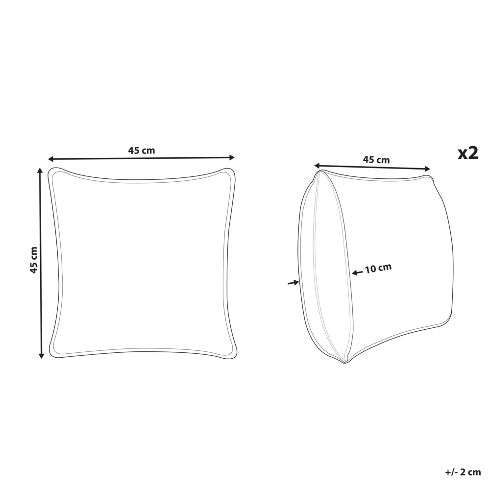 Set di 2 cuscini sparsi in velluto verde chiaro 45 x 45 cm Cuscino da lancio con motivo a farfalla sfoderabile con imbottitura