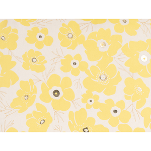 Set di 2 cuscini in cotone beige e giallo 45 x 45 cm con motivo a fiori soggiorno cameretta camera da letto