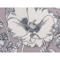 Set di 2 cuscini in poliestere grigio e bianco 45 x 45 cm con motivo a fiori soggiorno camera da letto