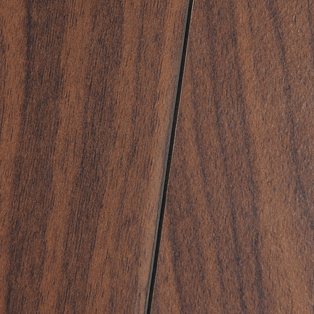 Libreria a 4 ripiani in legno scuro con espositore ad angolo per scaffale bianco