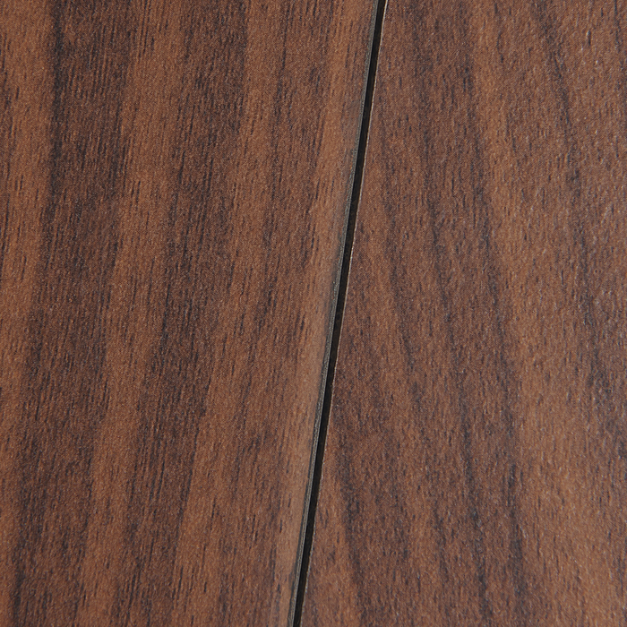 Libreria a 4 ripiani in legno scuro con espositore ad angolo per scaffale bianco