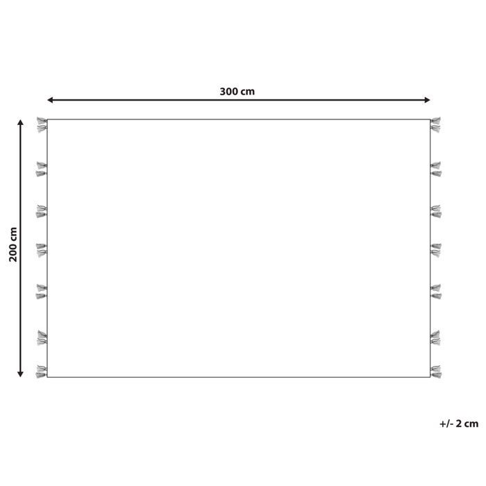 Tappeto di lana multicolore 200 x 300 cm kilim a mano geometrica nappe soggiorno camera da letto