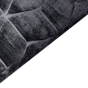 Tappeto in finta pelliccia di coniglio nero Pelliccia artificiale di poliestere 160 x 230 cm Tappeto morbido Shaggy ad alto pelo