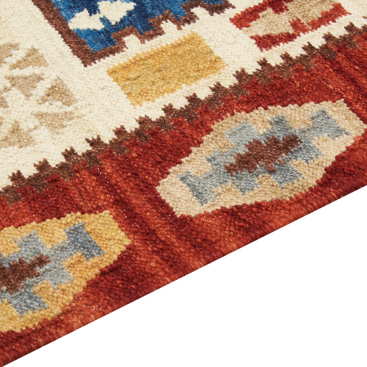 Tappeto kilim in lana multicolore fatto a mano motivo orientale 200 x 300 cm nappe soggiorno camera da letto