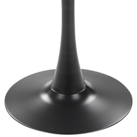 Tavolo da pranzo rotondo Nero da 90 cm con base in metallo a 4 posti da cucina