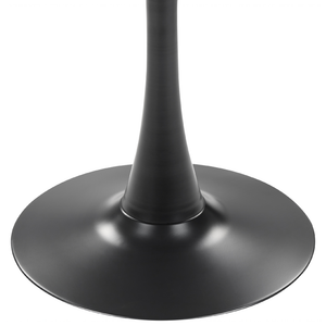 Tavolo da pranzo rotondo Nero da 90 cm con base in metallo a 4 posti da cucina