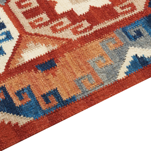 Tappeto kilim in lana multicolore fatto a mano orientale 160 x 230 cm nappe soggiorno camera da letto