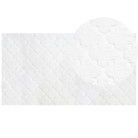 Tappeto in pelle sintetica di coniglio bianca 80 x 150 cm motivo a rete soggiorno camera da letto