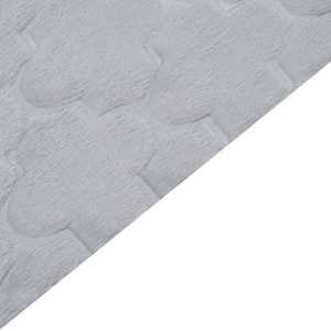 Tappeto in pelle sintetica di coniglio grigia 80 x 150 cm motivo a rete soggiorno camera da letto