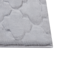 Tappeto in pelle sintetica di coniglio grigia 80 x 150 cm motivo a rete soggiorno camera da letto