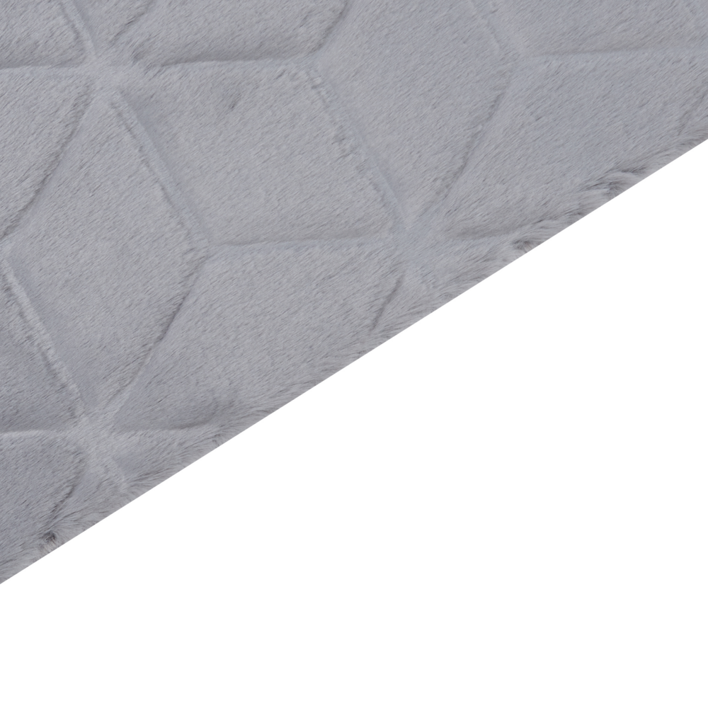 Tappeto in finta pelliccia di coniglio grigio Pelliccia artificiale di poliestere 80 x 150 cm Tappeto morbido Shaggy ad alto pelo
