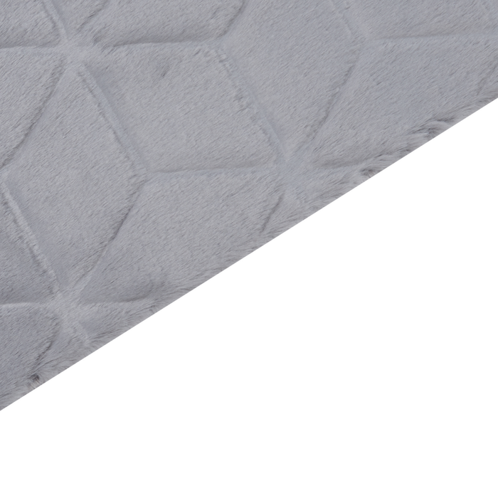 Tappeto in finta pelliccia di coniglio grigio Pelliccia artificiale di poliestere 80 x 150 cm Tappeto morbido Shaggy ad alto pelo