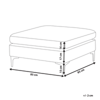 Ottomana con cuscino superiore in velluto rosa ottomana Gambe in metallo argentato Stile glamour