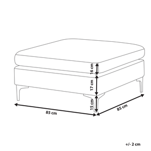 Ottomana con cuscino superiore in velluto rosa ottomana Gambe in metallo argentato Stile glamour