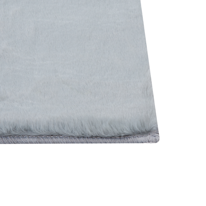 Tappeto Shaggy Artificiale di Coniglio in Pelliccia Ecologica Morbido e Soffice 160 x 230 cm Verde