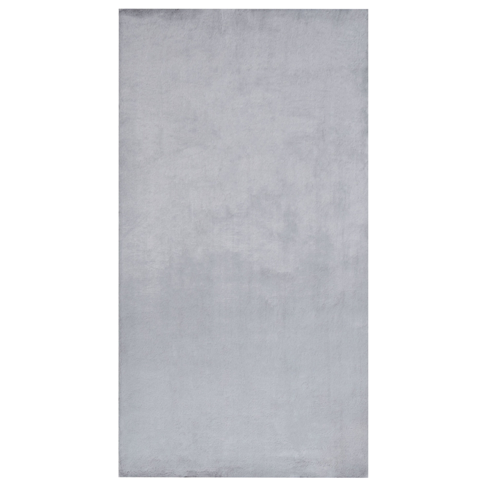 Tappeto Shaggy Artificiale di Coniglio in Pelliccia Ecologica Morbido e Soffice 80 x 150 cm Grigio Chiaro