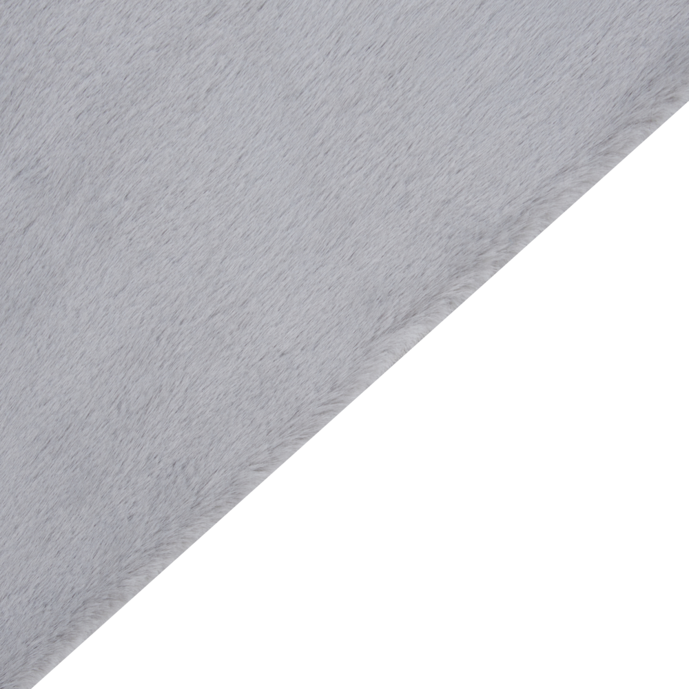 Tappeto Shaggy Artificiale di Coniglio in Pelliccia Ecologica Morbido e Soffice 80 x 150 cm Grigio Chiaro