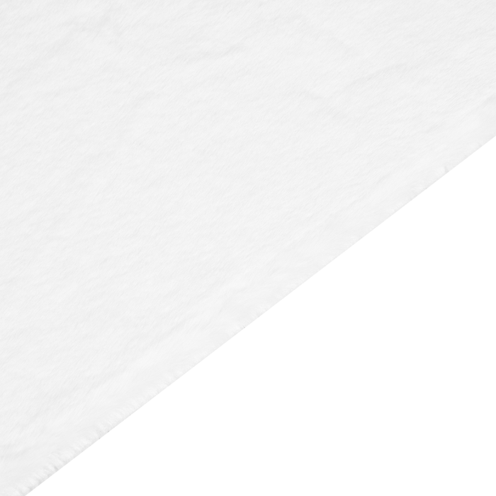 Tappeto Shaggy Artificiale di Coniglio in Pelliccia Ecologica Morbido e Soffice 80 x 150 cm Bianco