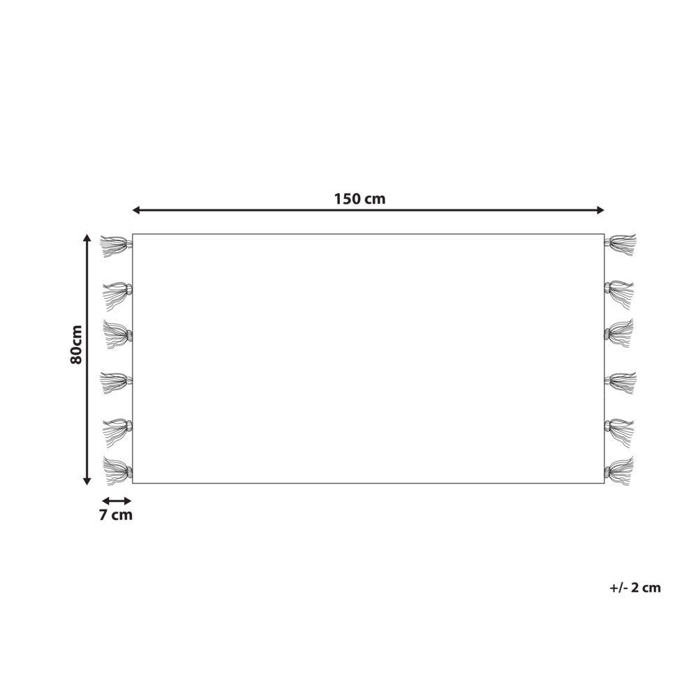 Tappeto Kilim multicolore in lana e cotone 80 x 150 cm Fatto a mano con motivo patchwork boho con frange