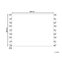 Tappeto Kilim multicolore in lana e cotone 200 x 300 cm Fatto a mano con motivo patchwork boho con frange