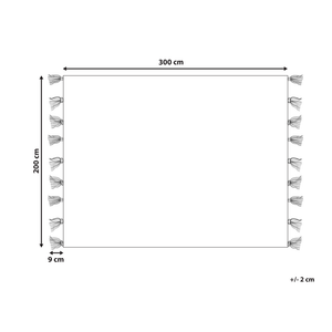 Tappeto Kilim multicolore in lana e cotone 200 x 300 cm Fatto a mano con motivo patchwork boho con frange