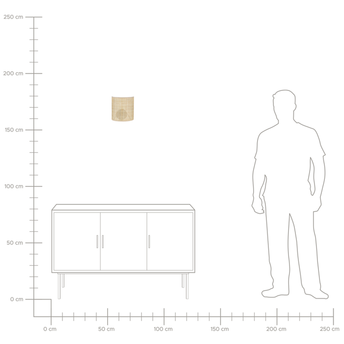 Lampada da parete in rattan naturale con paralume in stile boho soggiorno camera da letto