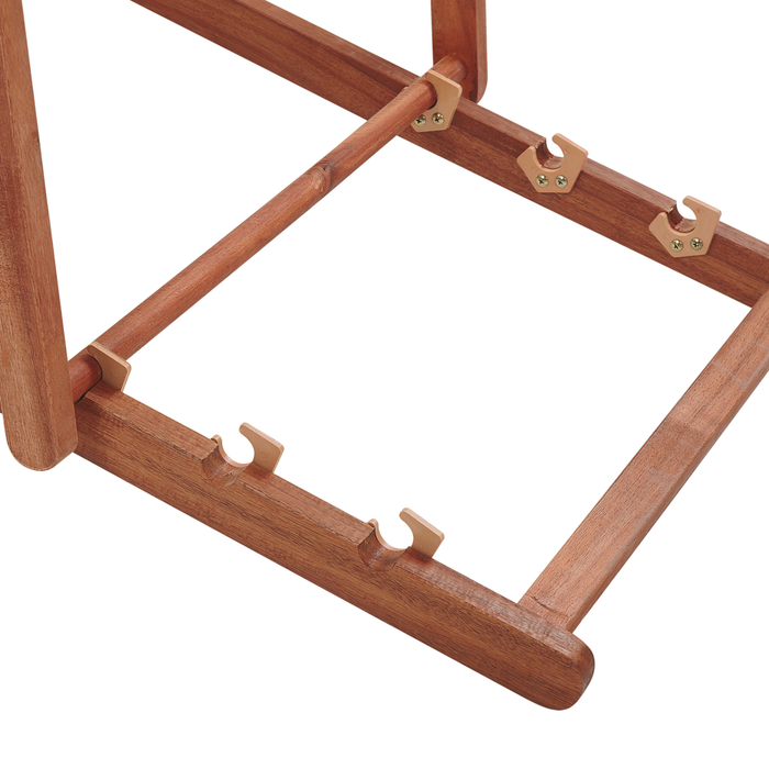 Sdraio da Giardino in Legno D'acacia Chiaro con 2 Federe in Tessuto Bianco reclinabile pieghevole struttura in legno di acacia