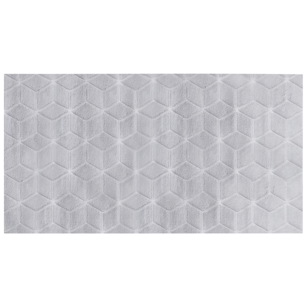 Tappeto in finta pelliccia di coniglio grigio Pelliccia artificiale di poliestere 80 x 150 cm Tappeto morbido Shaggy ad alto pelo