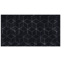 Tappeto in finta pelliccia di coniglio nero Pelliccia artificiale di poliestere 80 x 150 cm Tappeto morbido Shaggy ad alto pelo