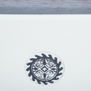 Set di 2 vasi in pietra bianca resistente ai raggi UV 32 x 32 x 31 cm ideale per interni ed esterni