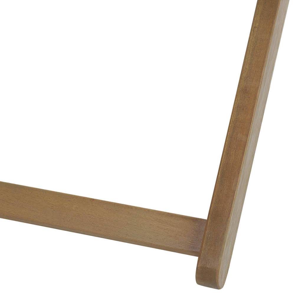 Set di 2 Sedie a Sdraio Giardino in Legno D'acacia Chiaro con 2 Federe in Tessuto sedile reclinabile pieghevole struttura