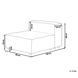Poltrona modulare 1 posto rivestimento lino beige e gambe nere soggiorno stile moderno