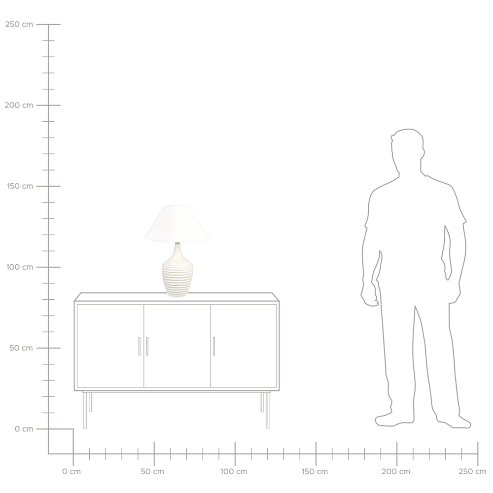 Lampada da tavolo Base in ceramica beige Paralume in tessuto Illuminazione d'ambiente Lampada da tavolo da comodino