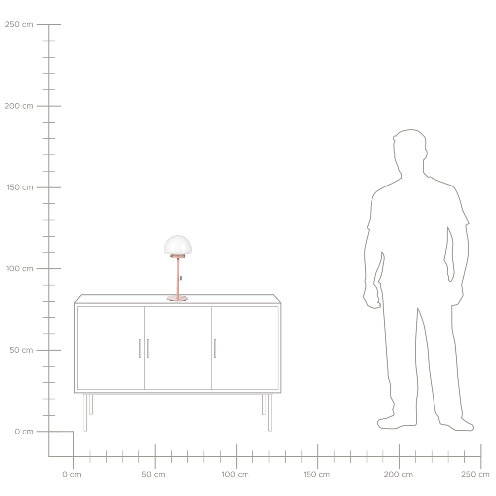 Lampada da tavolo con base in metallo rosa e paralume in vetro, in stile minimalista, per la casa e l'ufficio.