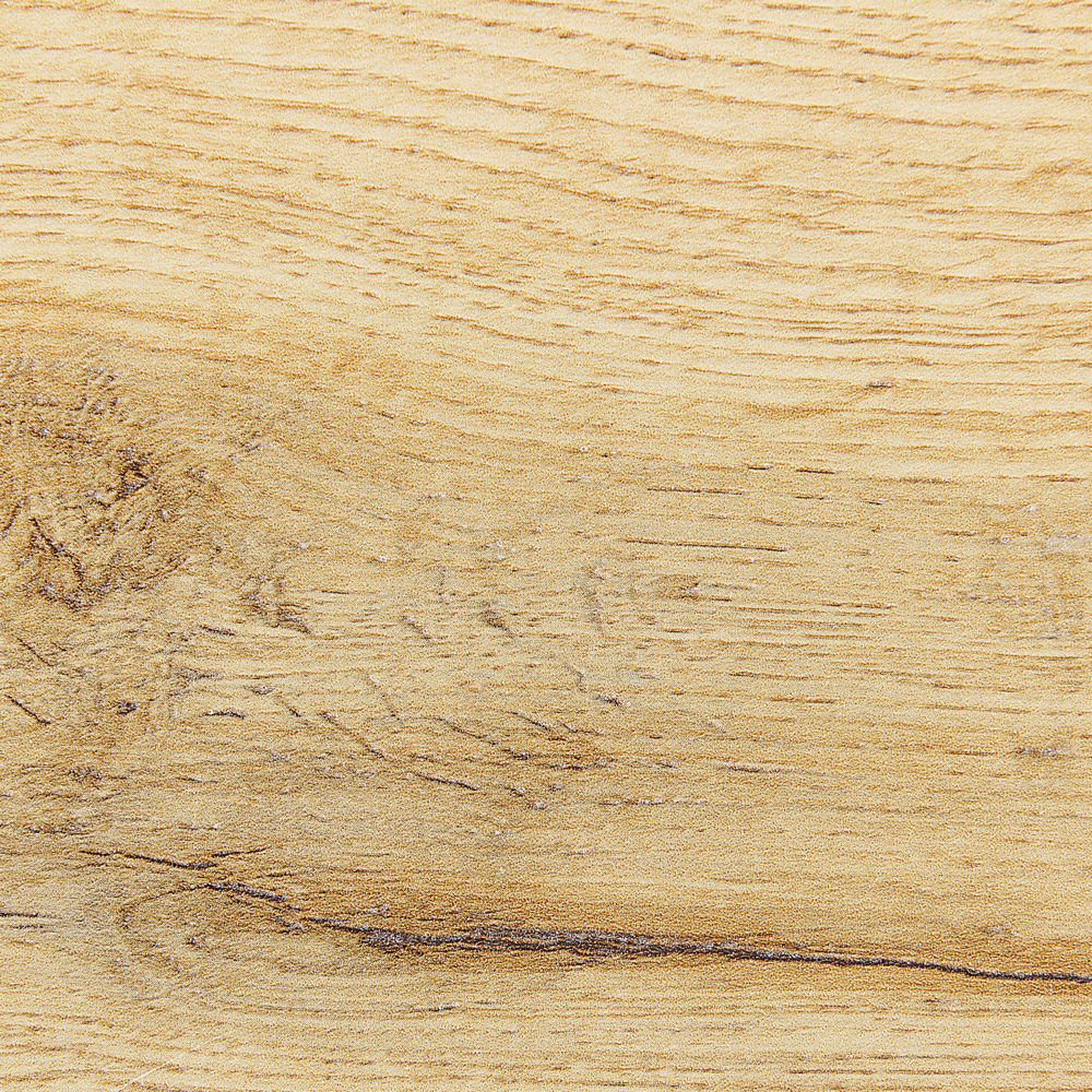 Tavolino da comodino in MDF legno chiaro con due ripiani aperti, pezzo minimalista e contemporaneo per la camera da letto