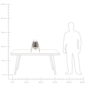 Lampada da tavolo in acciaio e vetro color oro 44 cm moderna soggiorno camera da letto