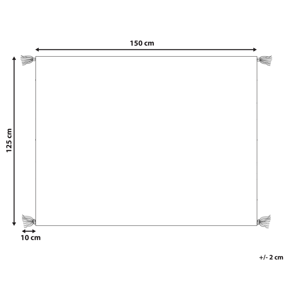 Plaid bianco e grigio in cotone copriletto a righe con cavalli 125 x 150 cm divano soggiorno camera da letto