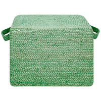 Pouf in juta naturale beige 45 x 45 cm pouf imbottitura in EPS maniglie accessorio boho